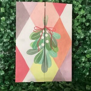 Festive Holiday Card with Mistletoe Design
